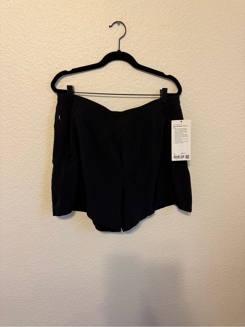 lululemon athletica Black Men's Athletic Shorts pace breaker 5” short